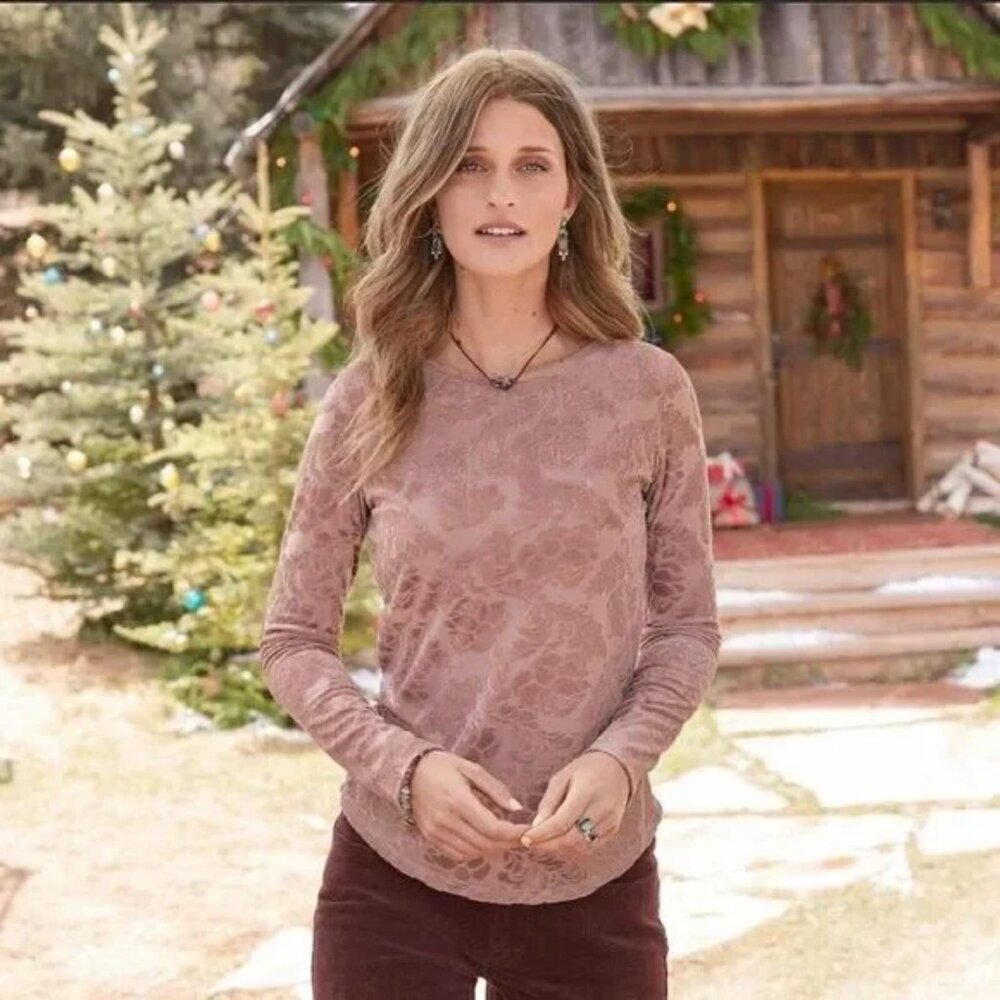 Sundance Dusty Rose Velvet Top